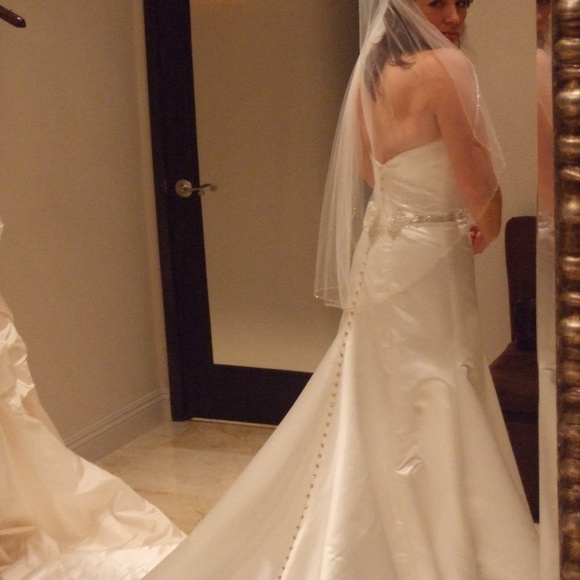 Designer Wedding Dress-Classic and stunning, sz12 - Picture 5 of 7